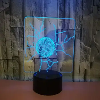 

Tennis 7 Color Lamp 3d Visual Led Night Lights For Kids Touch Usb Table Lampara Lampe Baby Sleeping Motion Light