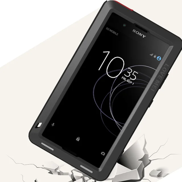 Для sony Xperia XA1 чехол Ultra Plus XZ XZ1 противоударный Алюминий Металл Полный Броня для XA XA2