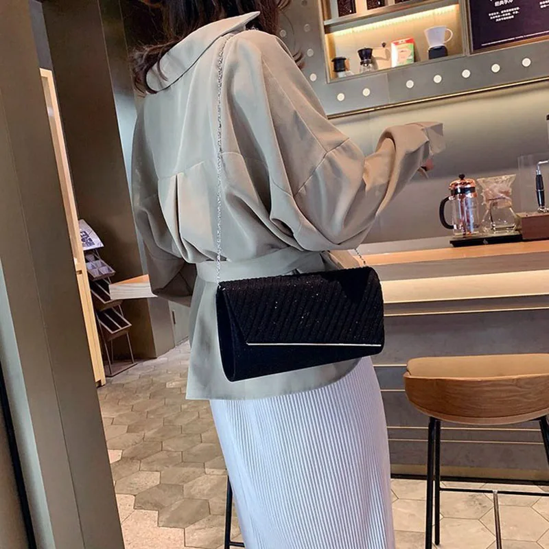 Women's Elegant Blue Evening Bags Fashion Wedding Clutches Party Purse Female Handbag Small Chain Shoulder bag FTB323 shoulder bags women evening bag