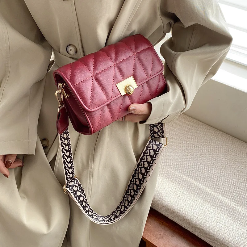 

Textured Rhombus Bag Women's 2019 New Style Korean-style Versitile Fashion Graceful Chain Shoulder Square Sling Bag