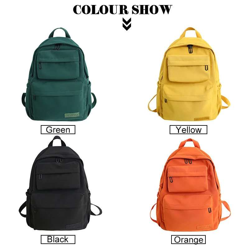 Fashion Waterproof Nylon Backpack for Women Multi Pocket Travel Backpacks Female School Bag for Teenage Girls Book Mochilas