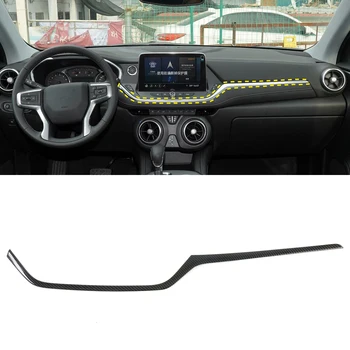 

Fit for Chevrolet Blazer 2019 2020 Car Accessories ABS Carbon Center Console Dashboard Stripe Cover Trim 1pcs Left Hand Only