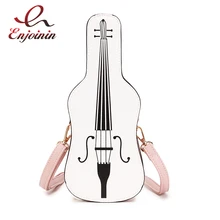  Cute Violin Style Female Shoulder Bag Handbag Casual Girl's Crossbody Mini Messenger Bag Purses Flap Pouch New Design Pu Leather 