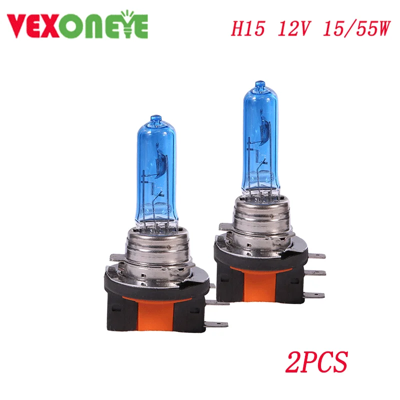 

2pcs H15 12V 15/55W Halogen Bulb White Quartz Glass High Power Car Daytime Running Lights DRL Auto Fog Driving Lamp