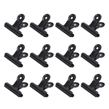 

12 Pcs 63mm Binder Clip Office Supplies Stationery Metal Paper Clips for School（Black）