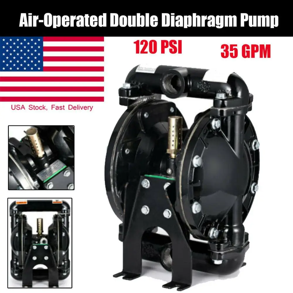 

Air Operated Double Diaphragm Transfer Pump Air Operated Thermoplastic Single Manifold 35GPM