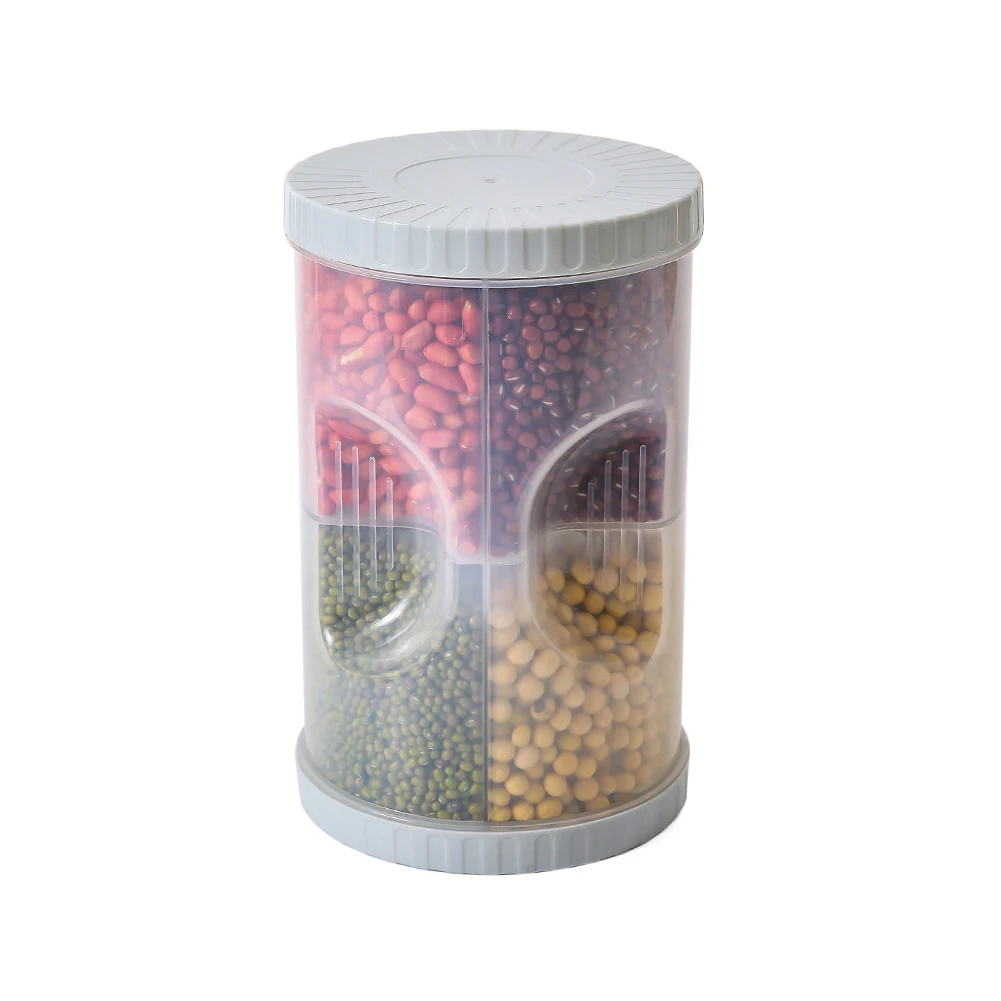 2.5 L Food Sealed Container With Closed Rotating Lid 4 Compartments