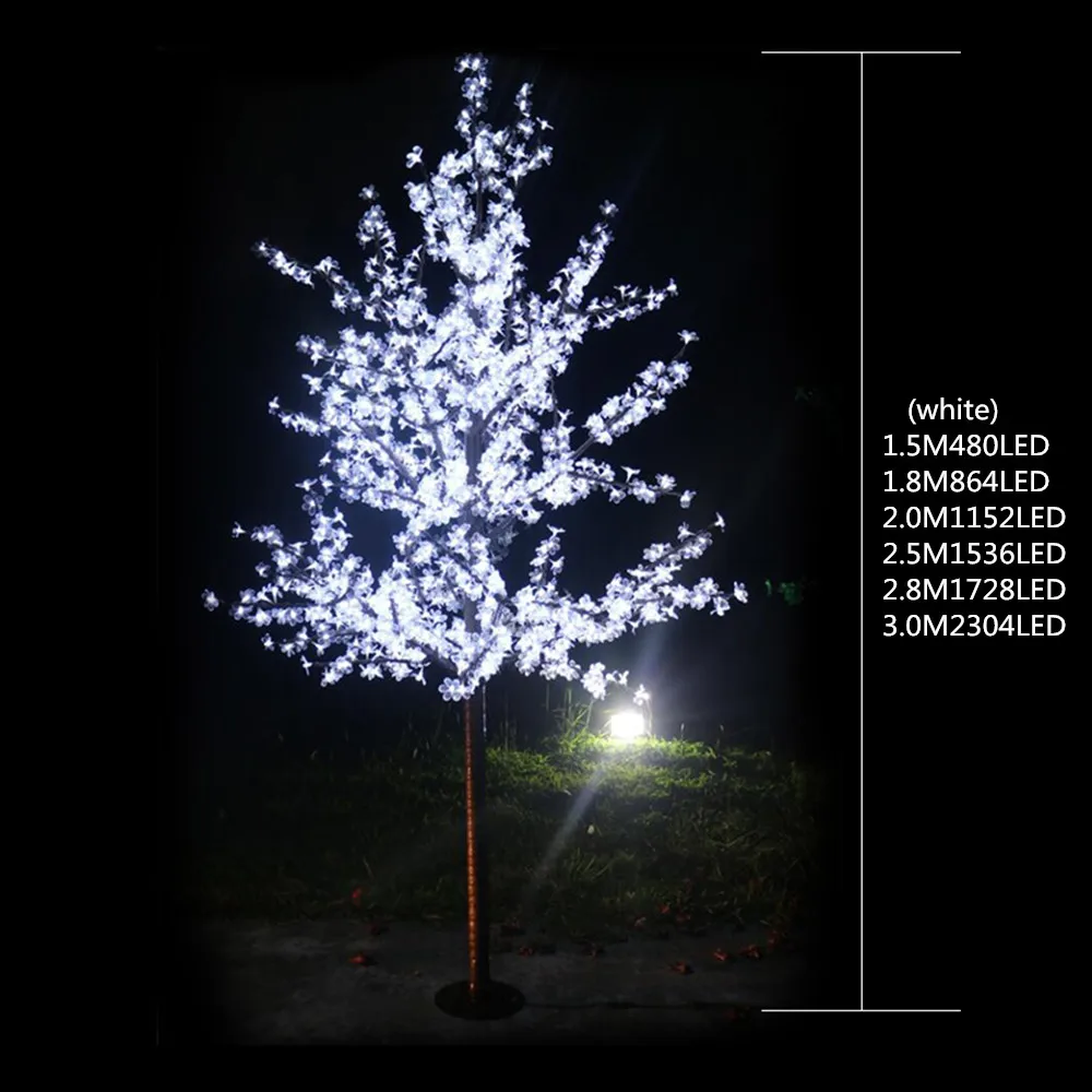 Светодиодный светильник на Рождество, цветущая вишня, дерево, 480 шт., светодиодный светильник, Высота 1,5 м, для внутреннего или наружного использования - Цвет: 7