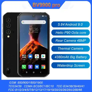 

Blackview BV9900 pro Thermal Camera Mobile Phone Helio P90 Octa Core 8GB+128GB Rear Camera 48MP IP68 Rugged Smarphone