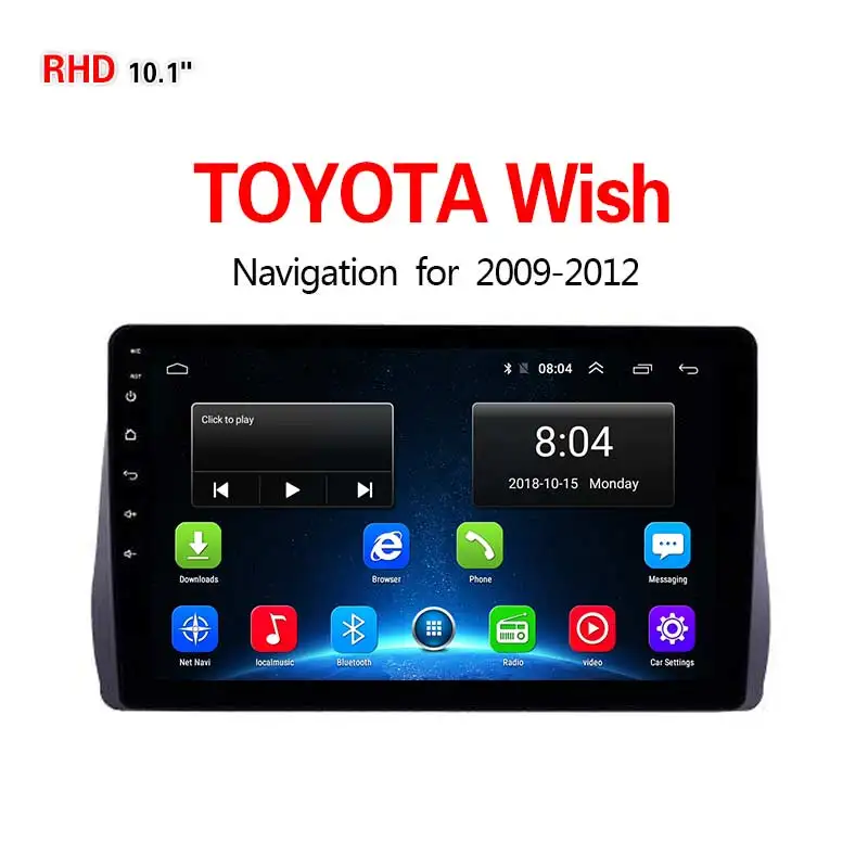 Lionet gps навигация для автомобиля Toyota Wish 2009-2012 10,1 дюймов RT1075Y - Размер экрана, дюймов: 4G2G32G