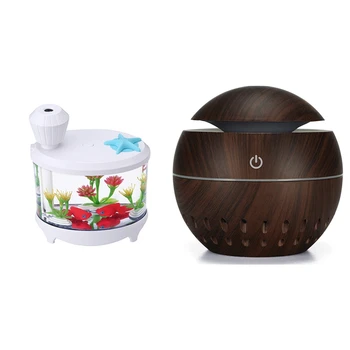 

Essential Oils Diffuser with 7 Color Changing Led Lights & 460Ml Fish Tank Air Humidifier Aroma Diffuser Essential