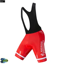 Мужские Coolmax 12D гелевые прокладки Команда UCI Тур Красный Androni Велоспорт нагрудник шорты летние короткие рукава ударопрочный MTB велосипедные шорты