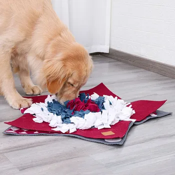 

Pet Dog Training Foraging Sniffing Mat Detachable Fleece Pads Dog Mat Relieve Stress Nosework Puzzle Toy Pet Nose Pad Soft Pad