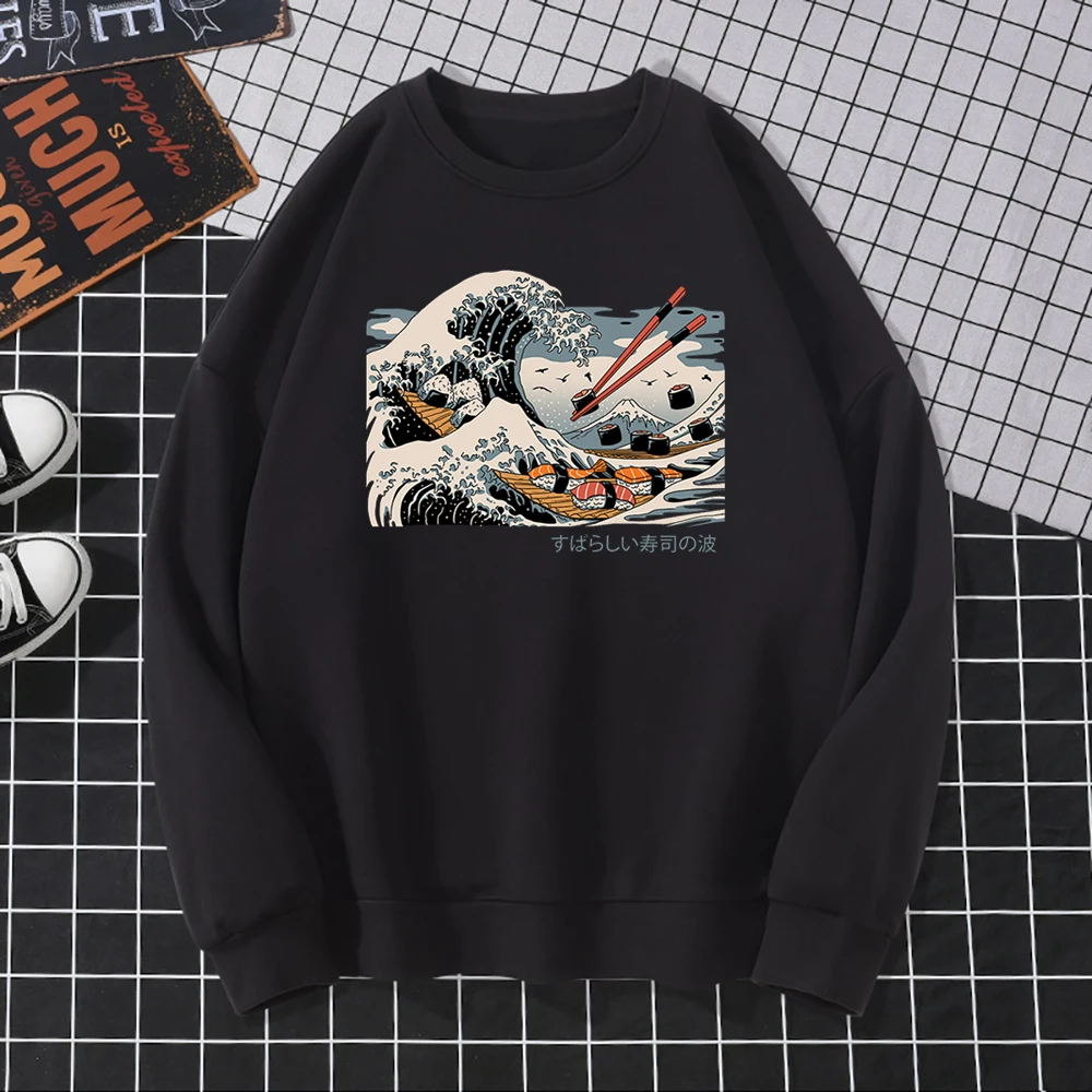 Sudaderas de dibujos animados de La Gran Ola para hombre, chándal informal de marca, disfraz Harajuku, ropa de abrigo de Hip-Hop, Jersey