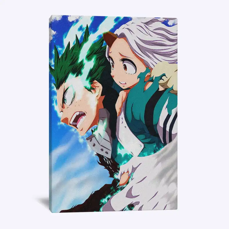 Hot Japan Anime Meine Hero Wissenschaft Wand Kunstwerk Deku Und Eri Izuku Anime Leinwand Poster Fur Wohnkultur Wohnzimmer Zimmer Malerei Malerei Und Kalligraphie Aliexpress