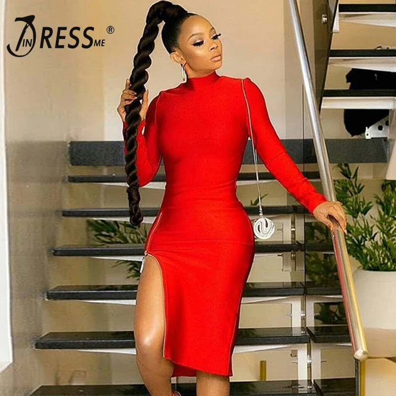INDRESSME Новое Бандажное платье 2019 круг выдалбливают без рукавов сексуальный обтягивающий Платья для вечеринок леди