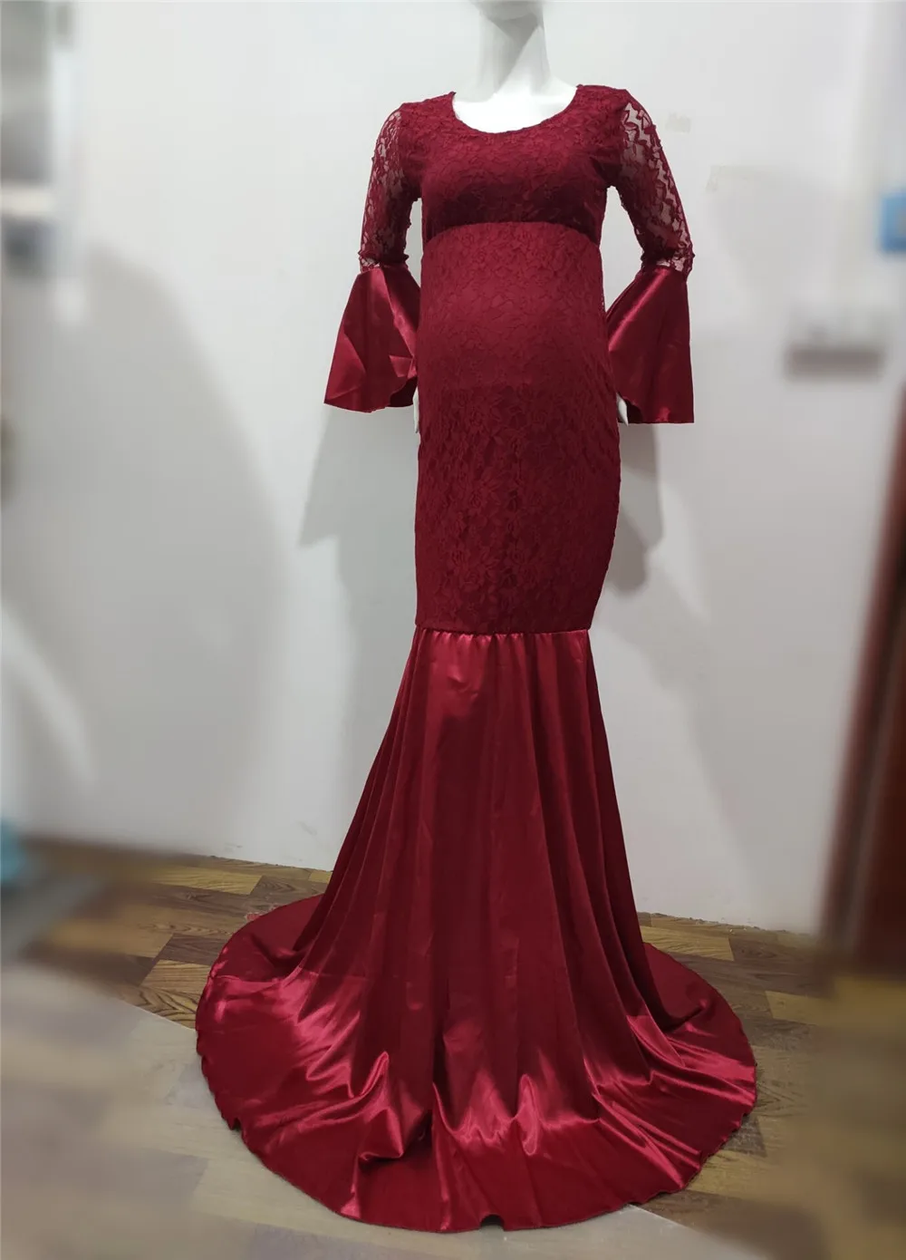 Elegence Lace Maternity Dresses For Photo Shoot Props Sexy Pregnancy Dress For Photography Long Pregnant Women Maxi Gown Clothes (10)