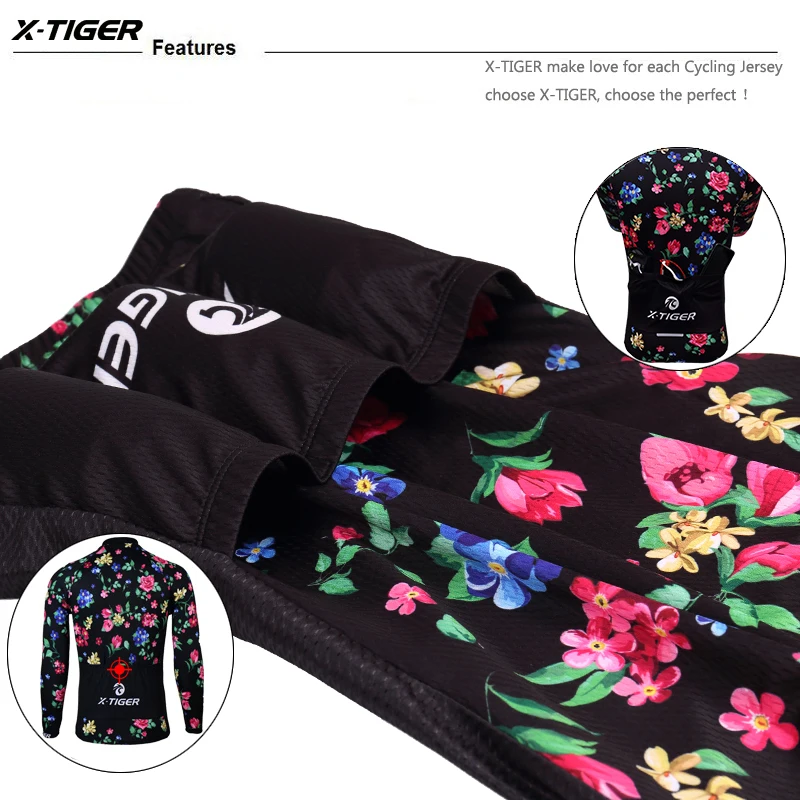 X-TIGER Зимняя Теплая Флисовая одежда для велоспорта, одежда для велоспорта Invierno Maillot Ciclismo
