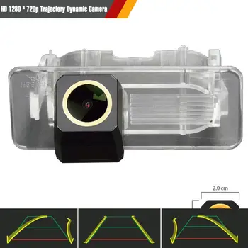 

HD 1280x720p Golden Camera 3rd Night Vision Rear View Backup Camera Trajectory Dynamic Parking Line for Toyota Corolla 2014 2015