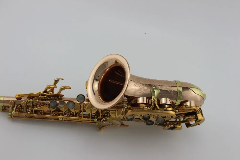 Профессиональный сопрано саксофон медный корпус лакированные золотого цвета