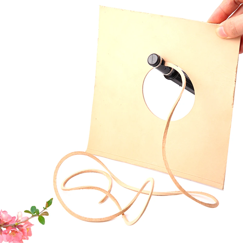 

1PC DIY Leather Cutter Leather Strip Strap Cutter Leather Cutting Tool Swivel Leathercraft Tool 6 inch Hand Tool With 3 Blades