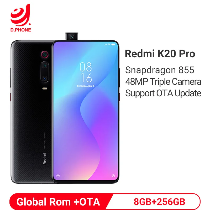 Xiaomi Redmi K20 Pro смартфон с восьмиядерным процессором Snapdragon 855 ОЗУ 8 Гб ПЗУ 256 ГБ 4000