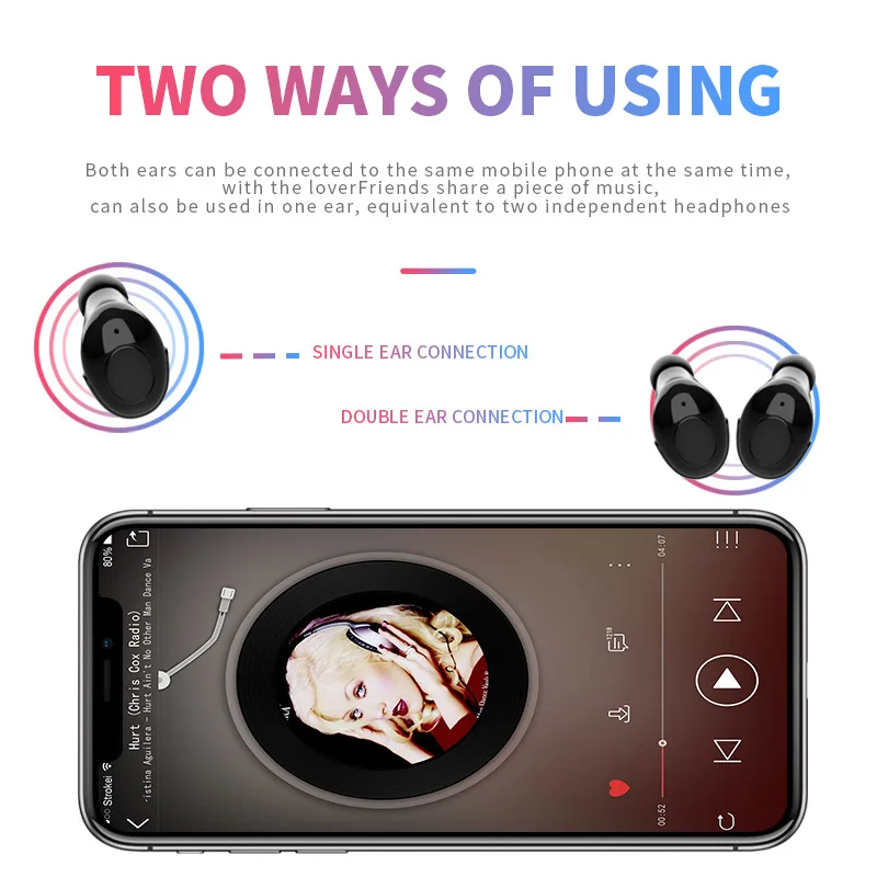 KISSCASE 5,0, беспроводные Bluetooth наушники, наушники для iphone 11, отпечаток пальца, сенсорные, водонепроницаемые, с дисплеем питания, Bluetooth наушники