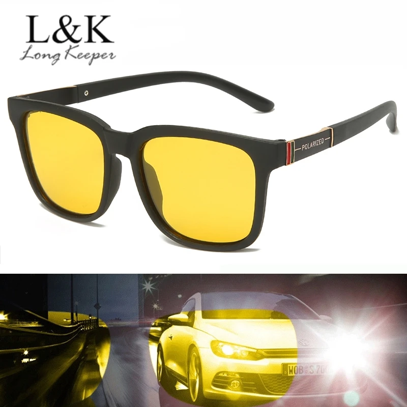 

2020 New Polarized Sunglasses Men Women Brand TR90 Frame Night Vision Sun Glasses Yellow Lens Anti-glare Driving Goggles UV400