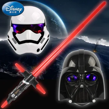 

Disney 1PC light sword mask LED lamp telescopic Cosplay weapon sword action chart luminescence swords toy for children boy gift