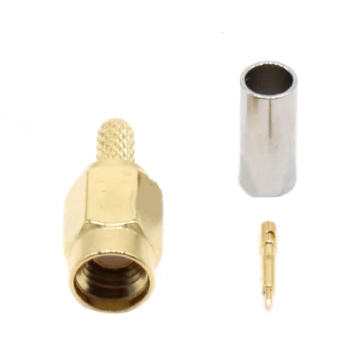 

5pcs SSMA Male Crimp for RG316 RG174 LMR100 -1.5 Cable Straight RF Coaxial Connector adapters