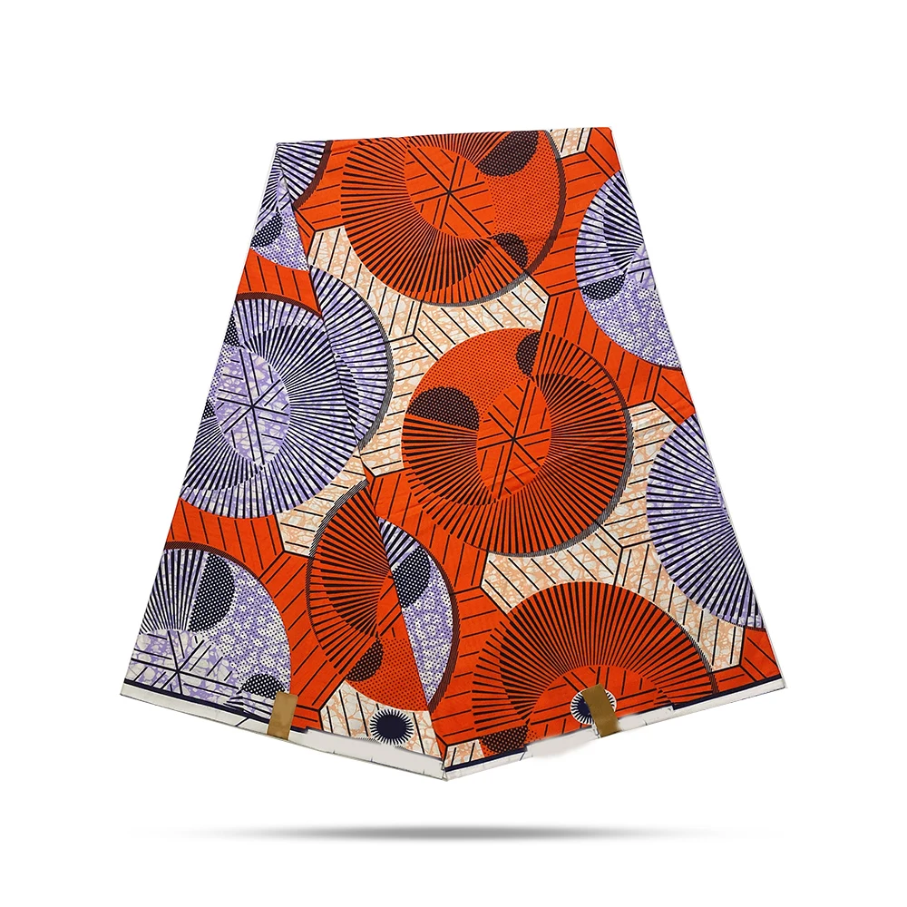 

2020 latest wax fabric African fabric Ankara wax good quality 100% cotton for making dresses 6 yards