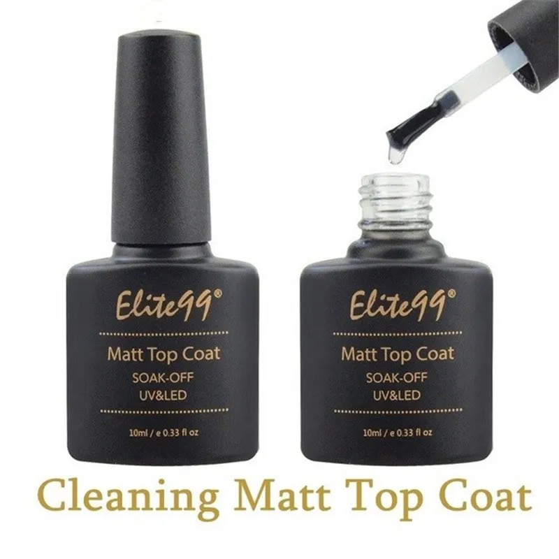 Matt Top Coat Elite99 10 мл УФ гель лак для ногтей Набор для маникюра геллак Полупостоянный Гибридный лак для ногтей арт от Prime белый гель лак для ногтей - Цвет: Matt Top Coat