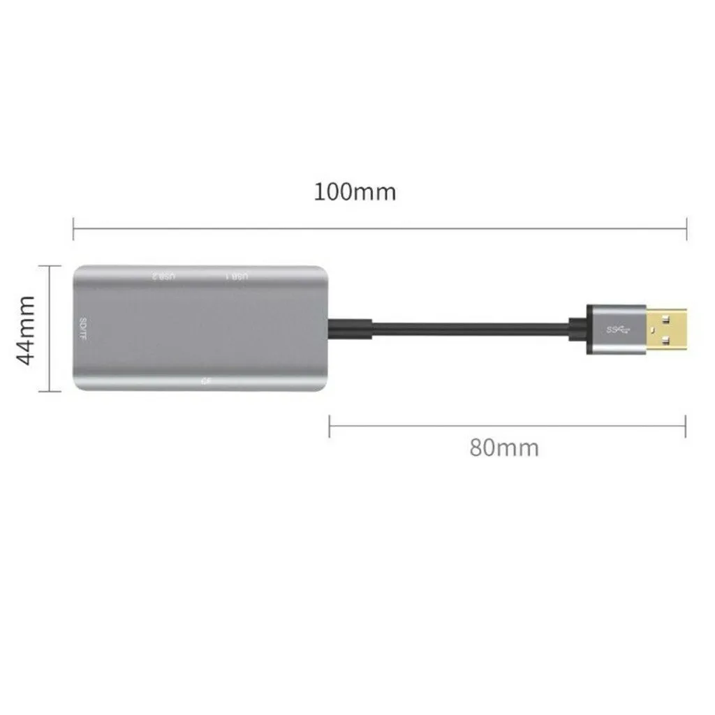 VOBERRY кард-ридер для компьютера usb-хаб адаптер двойной USB 3,0 порт для TF CF sd-кард-ридер для ПК/ноутбука Cpmputer