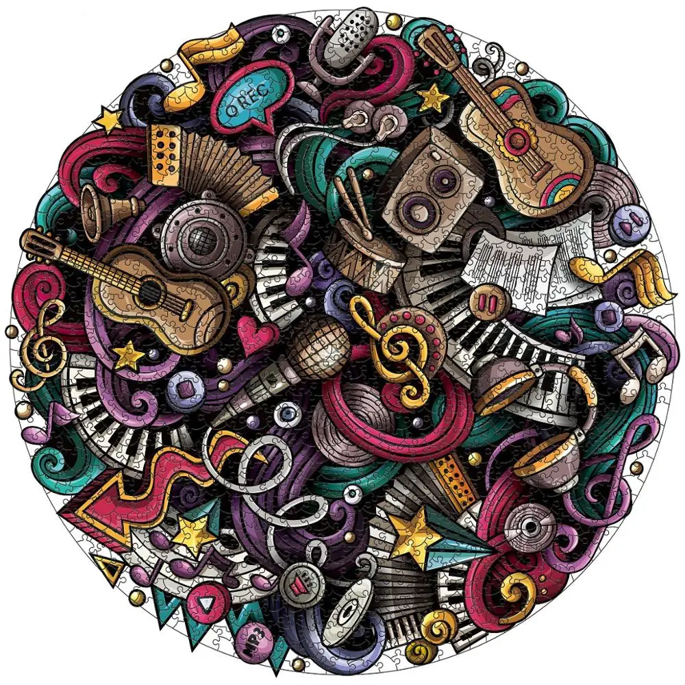 

Jigsaw Puzzle Round for Adult Teenager 1000 Pieces Practice Concentration Patience Observation