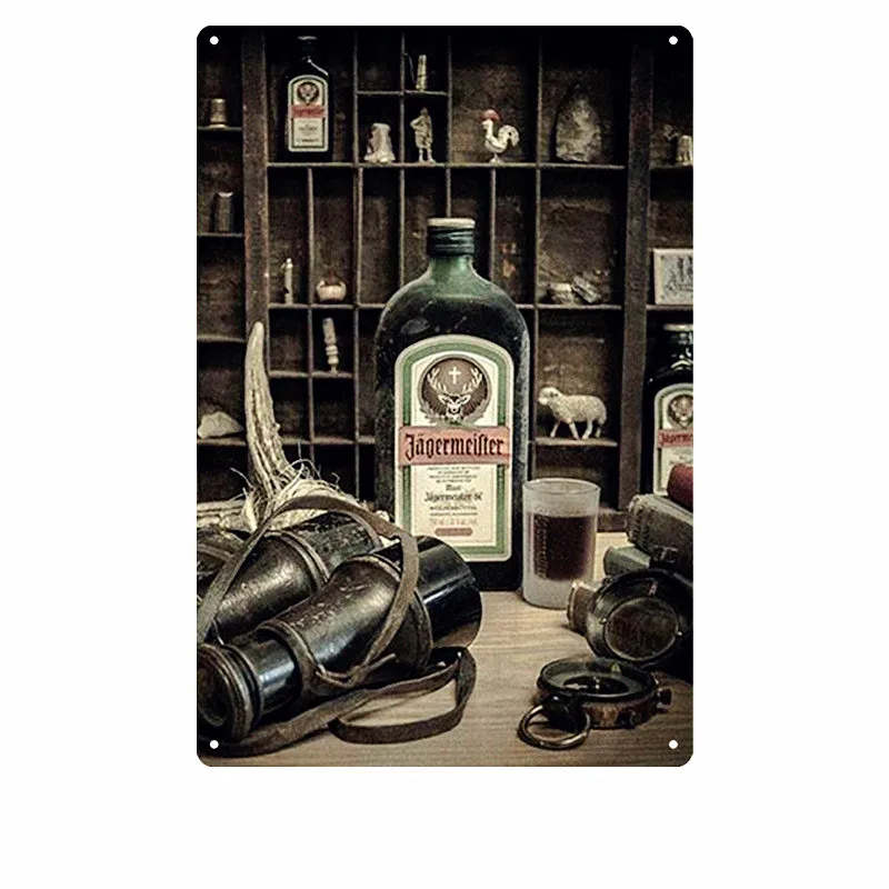 V Jagermeister винтажная металлическая жестяная вывеска, украшение для паба, бара, олень, пивная рекламная тарелка, ликер, пивная настенная наклейка, домашний декор, N276 - Цвет: V