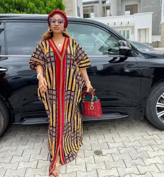 Alternative view of Amina Kaftan Boubou Print Dress