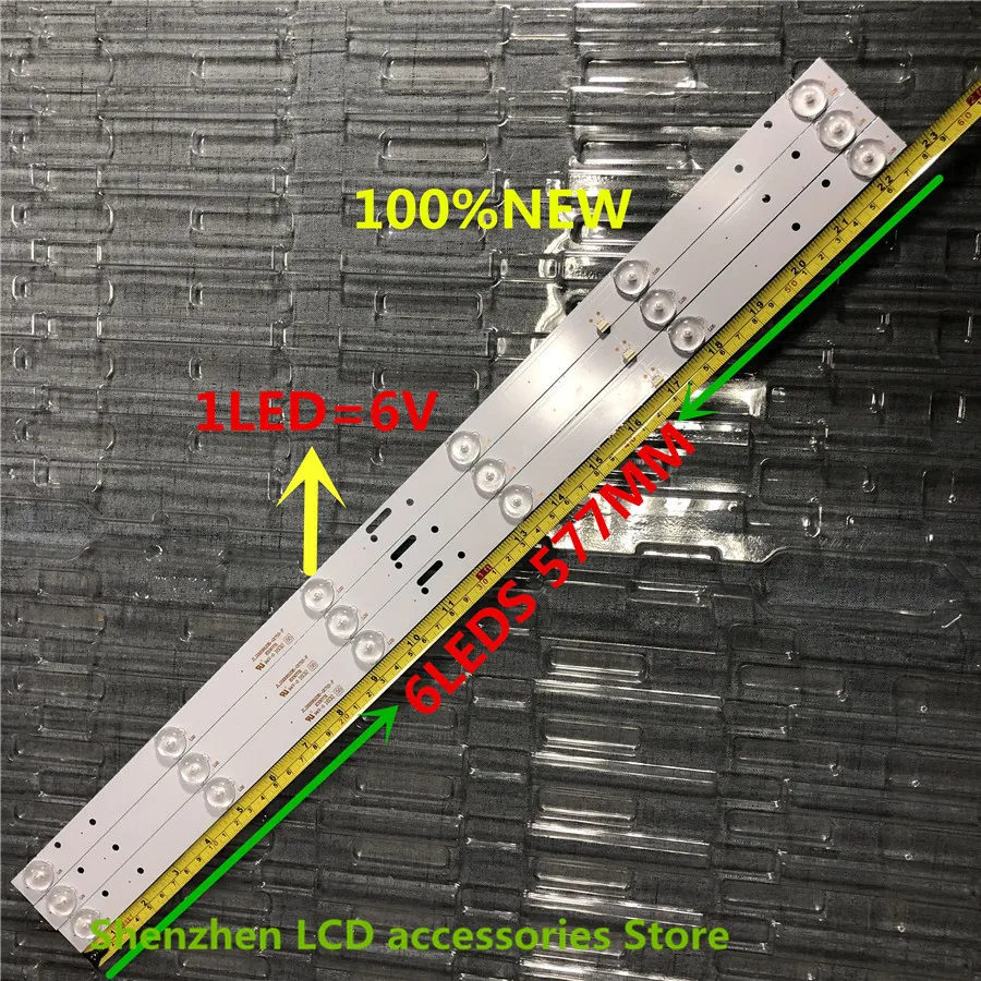 6 шт./лот для новая светодиодная подсветка для 32 дюйма полосы LE-8822A SJ.HL.D3200601-2835BS-F 6v 6 лампа