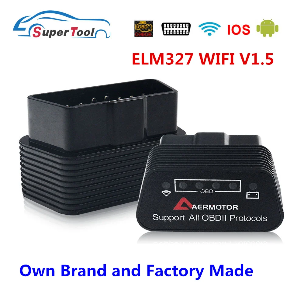 ELM327 WIFI V1.5 Für IOS Android OBDII Adapter OBD2 Scanner 1PC Auto Zubehör Auto Fehler Code