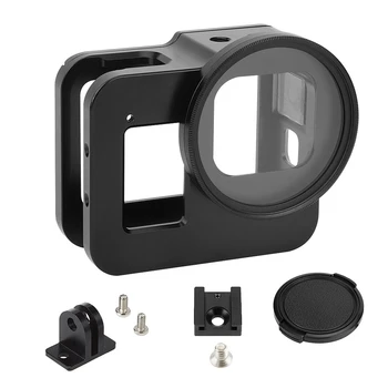 

for GOPRO HERO 8 Black Aluminum Alloy Frame Dog Cage with 52mmUV Filter