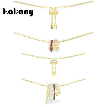

Kakany 2020 High Quality 1: 1 Fashion Charm Pendant, White and Dark Blue Adjustable Necklace with Pearl Lady Jewelry Gift