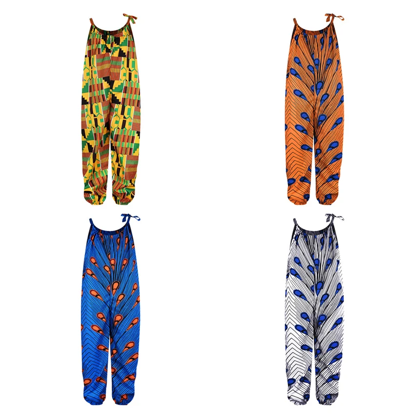 Новинка 2020 африканская традиционная одежда Детский комбинезон для девочек