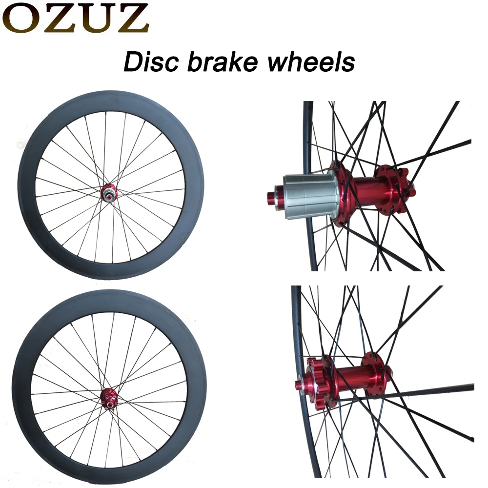 

OZUZ 23mm Width Red Carbon Disc Wheelset D791SB/D792SB Disc Road Wheels 38 50 88mm Hub Carbon Wheels Carbon Road Bike Wheelset