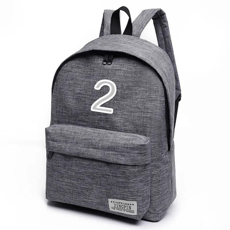 

Men's Backpack Leisure Backpack Digital Number Backpack Canvas Wearable Simple Fashion