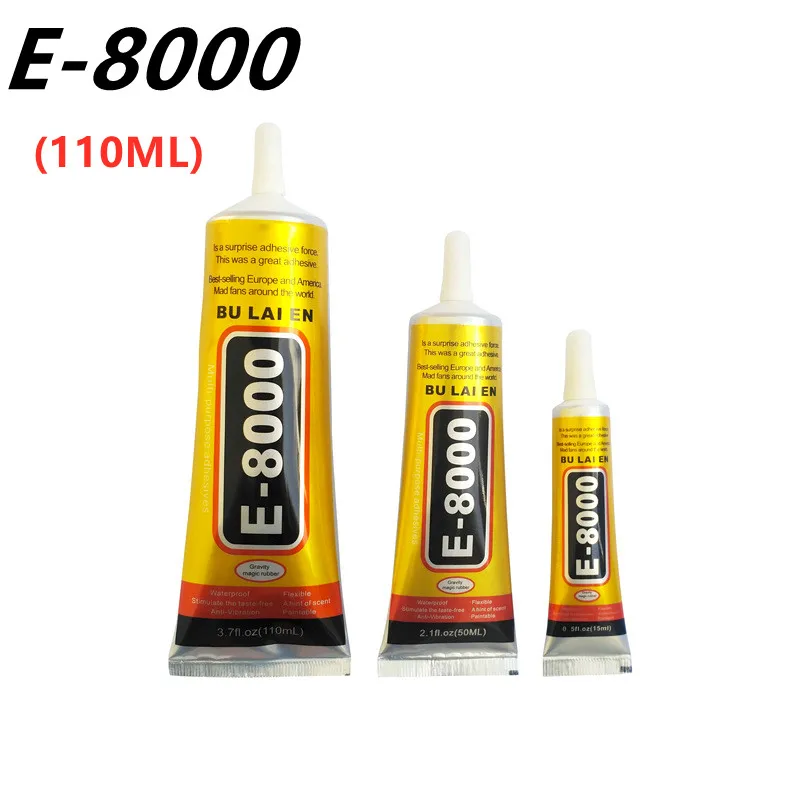 E8000 110ml Strong Liquid Glue Clothes Fabric Clear Leather Adhesive  Jewelry Stationery Phone Screen Instant Earphone