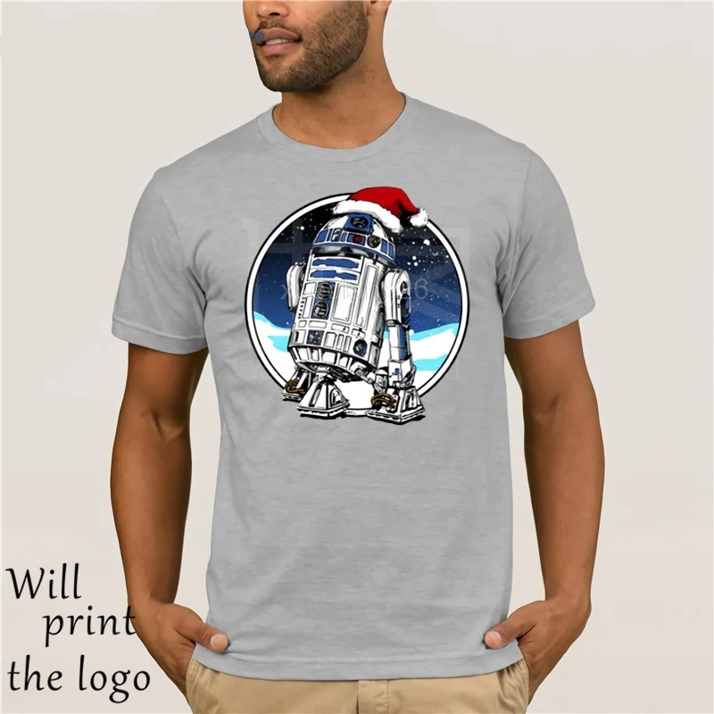 Natale T Degli Uomini Della Camicia Star Wars Magliette e camicette Santa R2D2 T-Shirt Della Novity Vestiti Del Fumetto Magliett