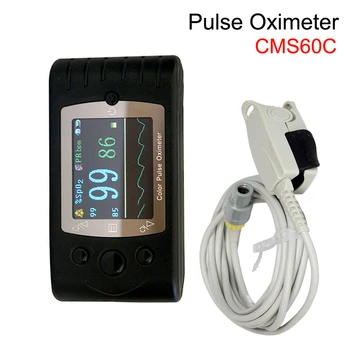 

CMS60C Hand-Held Pulse Oximeter Finger Blood Oxygen Saturation Tester Digital Heart Rate Monitor SPO2 Monitor +SPO2 Probe