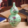 Ceramic Vase Peony Patteer Vase Peony Green Glaze Pastel Porcelain Home TV Cabinet Decoration Craft Ornaments 5
