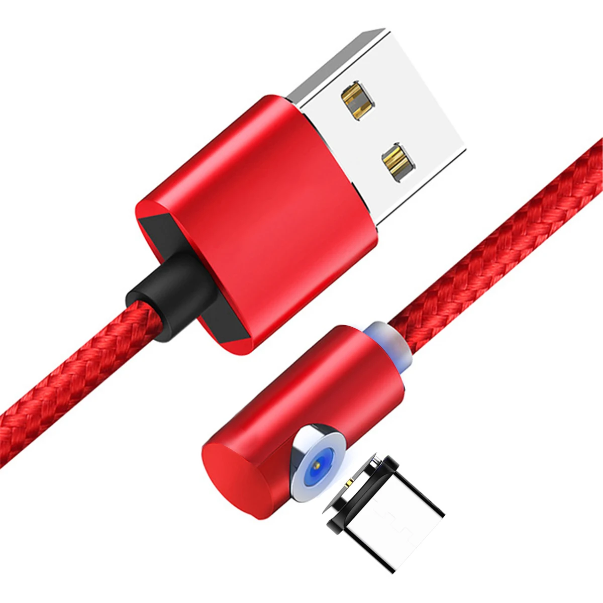 Магнитный кабель VANLEAD Micro usb type C адаптер зарядное устройство Быстрая зарядка для iPhone XS Max samsung Зарядка магнит Android телефон шнур - Цвет: For Micro USB Red