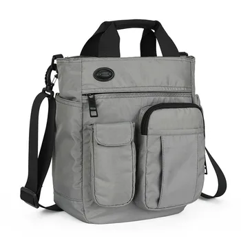 

Men Multifunctional Shoulder Messenger Bag with Headphone Hole Waterproof Nylon Travel Handbag Large Capacity Storage Bags