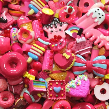 

Jewelry Accessory Cute Multishape Flatbacks Candy Color Scrapbooking DIY Resin Slime Beads